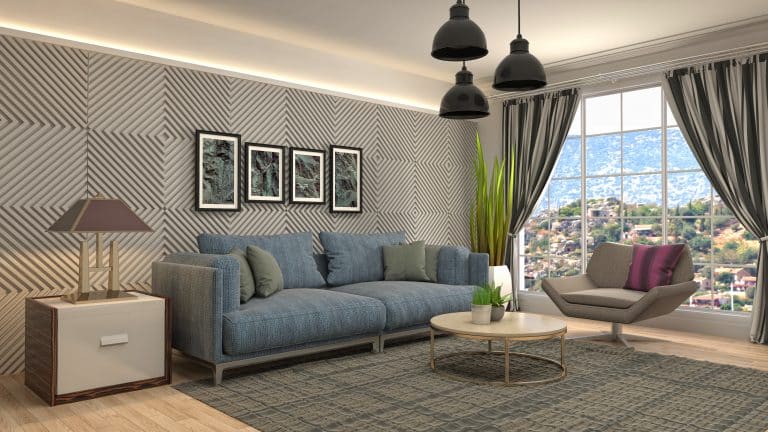 Illustration of the living room interior – Produktfoto und Onlineshop Produktbilder