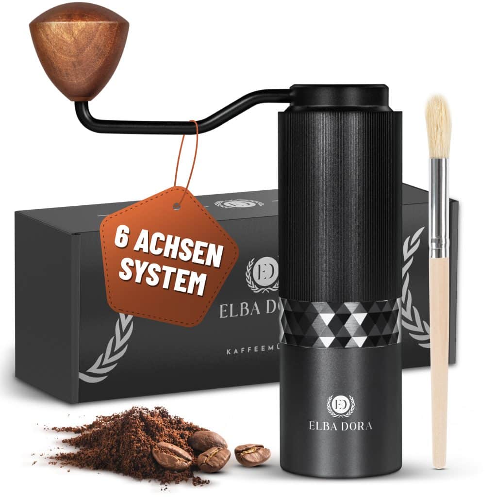 Amazon Produktfotos - Handgefertigte Kaffeemühle mit 6-Achsen-System