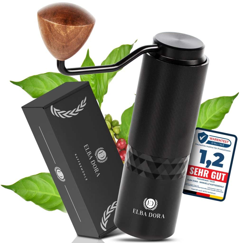 Amazon 3D-Produktbilder - Kaffeemühle aus Edelstahl mit Verpackung