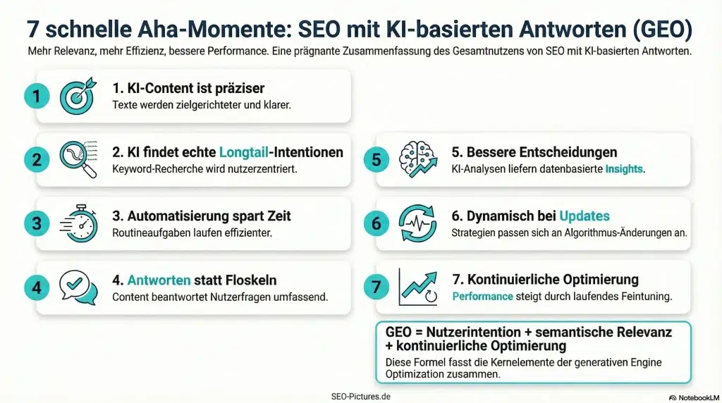 SEO mit KI-basierten Antworten: Generative Engine Optimization: Quick-Wins für Deinen sofortigen Erfolg
