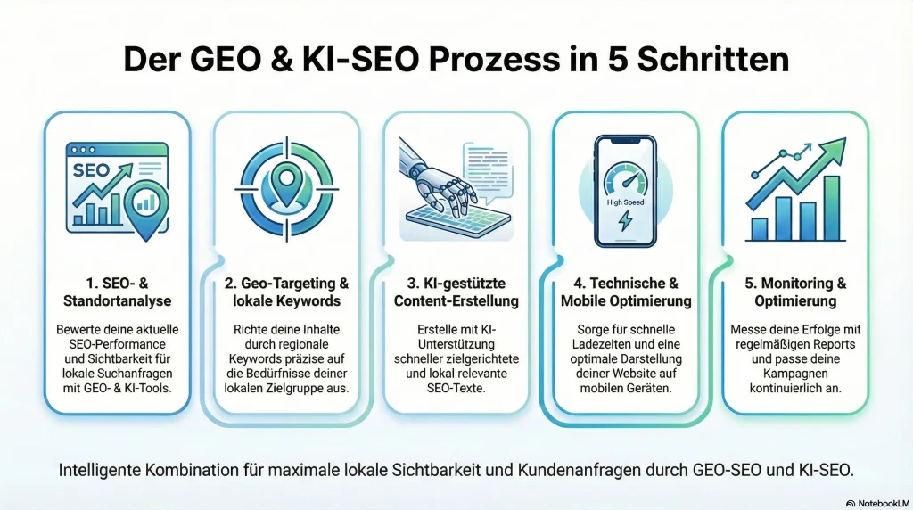 Praxisnaher Leitfaden zu GEO & KI-SEO: SEO Kampagnen planen und umsetzen – Dein Fahrplan zum Erfolg