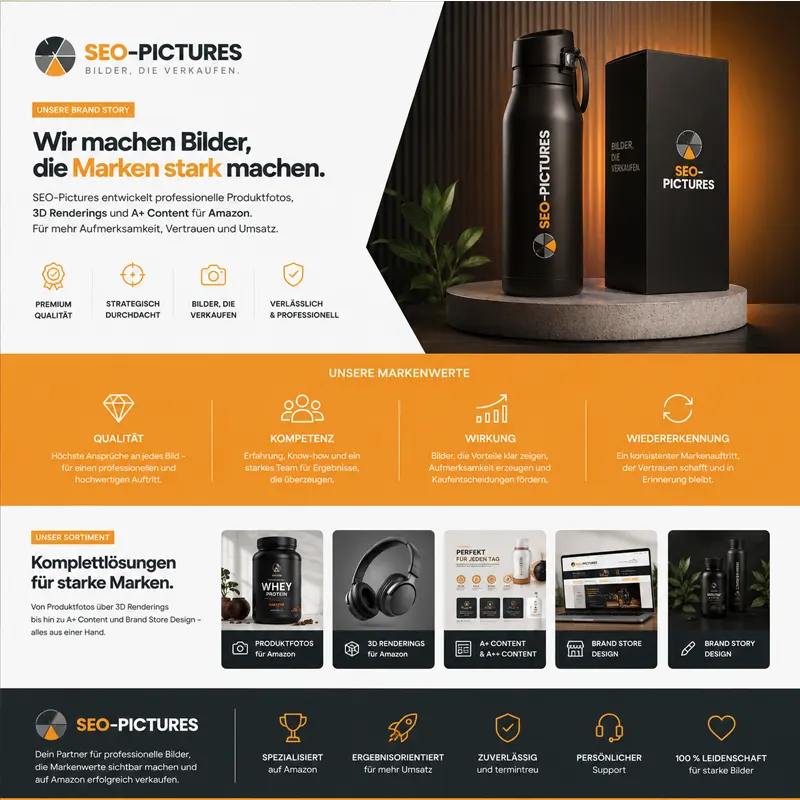 Amazon Brandstore - Amazon Produktfotos Produktbilder 3D Rendering SEO-Pictures Agentur aus Berlin