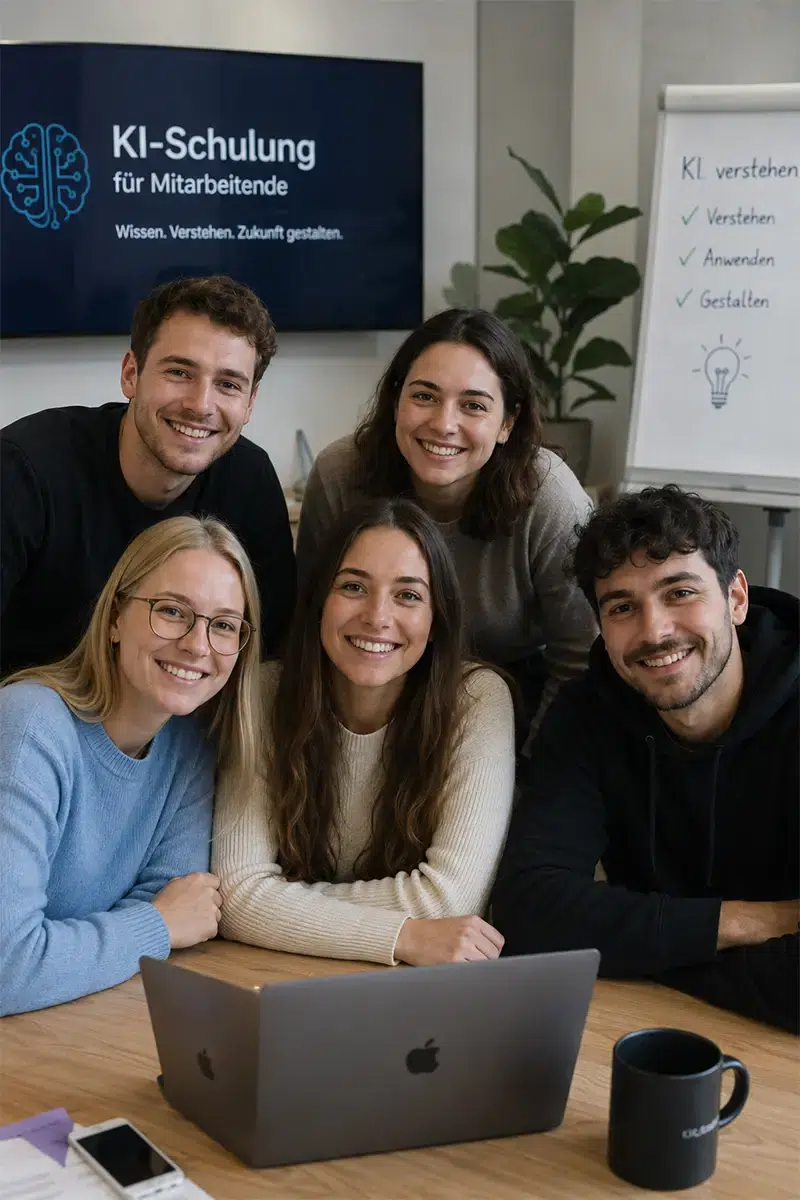Ihre Marketing- und Designteams lernen, KI gezielt für Markenkommunikation, Content-Erstellung und kreative Workflows einzusetzen – effizient, markenkonform und unabhängig von einzelnen Tools.