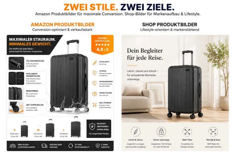 Unterschied zwischen Amazon Produktbilder und Shop-Bilder einfach erklärt